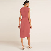 Load image into Gallery viewer, Pink Tailored Midi Pencil Dress