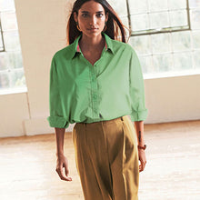 Load image into Gallery viewer, Camel Natural Tailored Wide Leg Turn-Up Trousers