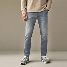 Load image into Gallery viewer, Grey Light Slim Fit Vintage Stretch Authentic Jeans
