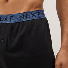 Load image into Gallery viewer, Black Marl Bright Waistband Jersey Boxers