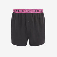 Load image into Gallery viewer, Black Marl Bright Waistband Jersey Boxers