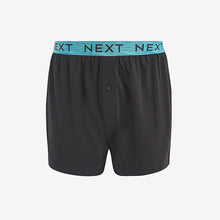 Load image into Gallery viewer, Black Marl Bright Waistband Jersey Boxers