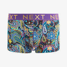 Load image into Gallery viewer, Red/ Blue Rich Paisley Hipsters 4 Pack