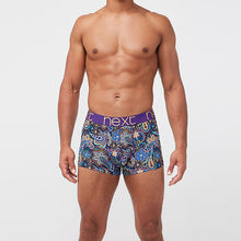 Load image into Gallery viewer, Red/ Blue Rich Paisley Hipsters 4 Pack