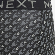Load image into Gallery viewer, Black / Grey Pattern A-Front Boxers 4 Pack