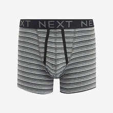Load image into Gallery viewer, Black / Grey Pattern A-Front Boxers 4 Pack