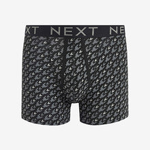 Load image into Gallery viewer, Black / Grey Pattern A-Front Boxers 4 Pack