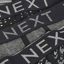 Load image into Gallery viewer, Black / Grey Pattern A-Front Boxers 4 Pack