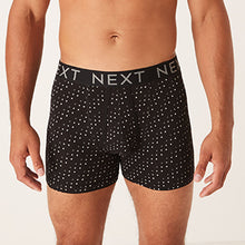 Load image into Gallery viewer, Black / Grey Pattern A-Front Boxers 4 Pack