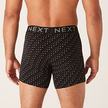 Load image into Gallery viewer, Black / Grey Pattern A-Front Boxers 4 Pack