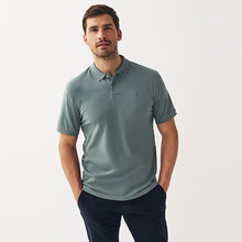 Load image into Gallery viewer, Sage Green Pique Polo Shirt