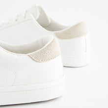 Load image into Gallery viewer, White Star Lace-Up Trainers (Older Girls)