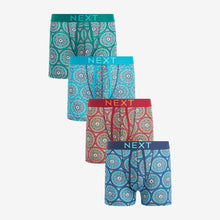 Load image into Gallery viewer, Medallion Print A-Front Boxers 4 Pack