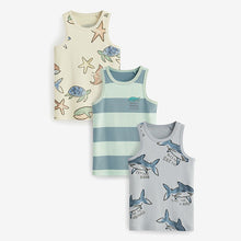 Load image into Gallery viewer, Blue Shark Vests 3 Pack (1.5-8yrs)
