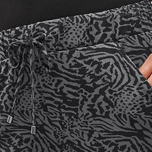 Load image into Gallery viewer, Grey Animal Print Jersey Joggers