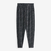 Load image into Gallery viewer, Grey Animal Print Jersey Joggers
