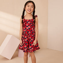 Load image into Gallery viewer, Red Apple Print Frill Playsuit