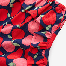 Load image into Gallery viewer, Red Apple Print Frill Playsuit