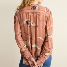 Load image into Gallery viewer, Blush Pink Long Sleeve Blouse With Lace Detail Cuff