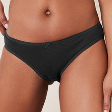 Load image into Gallery viewer, Black Bikini Fit Cotton Rich Knickers 4 Pack