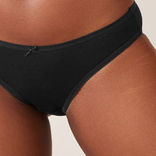 Load image into Gallery viewer, Black Bikini Fit Cotton Rich Knickers 4 Pack