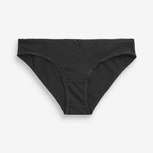 Load image into Gallery viewer, Black Bikini Fit Cotton Rich Knickers 4 Pack