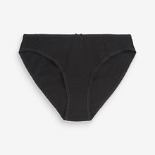 Load image into Gallery viewer, Black High Leg Fit Cotton Rich Knickers 4 Pack