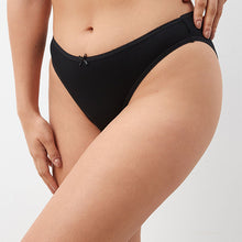 Load image into Gallery viewer, Black/White/Nude Hight Leg Cotton Rich Knickers 4 Pack