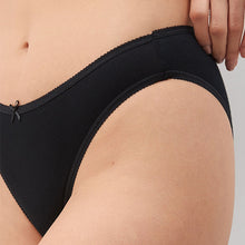 Load image into Gallery viewer, Black/White/Nude Hight Leg Cotton Rich Knickers 4 Pack