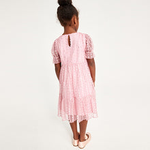 Load image into Gallery viewer, TIERED MESH PINK(5-12yrs)