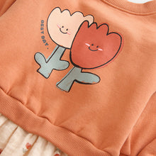 Load image into Gallery viewer, Peach Pink Long Sleeve Sweat Dress (3mths-6yrs)
