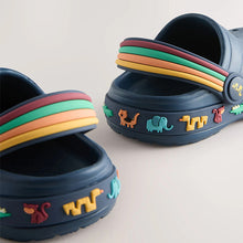 Load image into Gallery viewer, Navy Safari Clogs