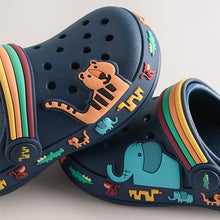 Load image into Gallery viewer, Navy Safari Clogs
