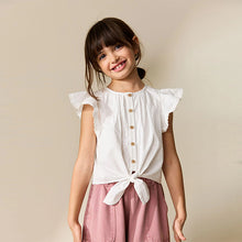 Load image into Gallery viewer, White Tie Front Blouse (3-12yrs)