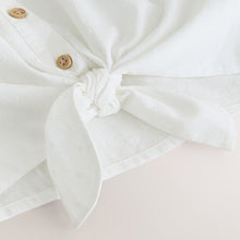 Load image into Gallery viewer, White Tie Front Blouse (3-12yrs)