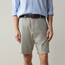 Load image into Gallery viewer, Sage Green Belted 7 Inch Chino Shorts