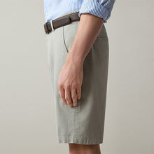 Load image into Gallery viewer, Sage Green Belted 7 Inch Chino Shorts