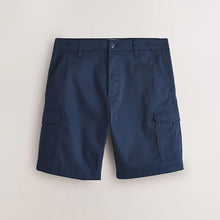 Load image into Gallery viewer, Blue Ink Stretch Cotton Rich Cargo Shorts