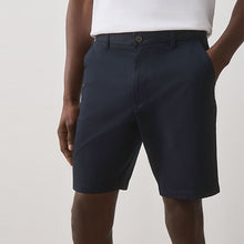 Load image into Gallery viewer, Blue Navy Straight Fit Stretch Chino Shorts