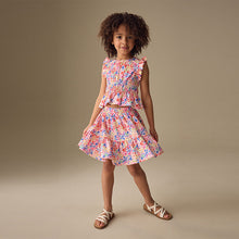 Load image into Gallery viewer, Bright Ditsy Top And Skirt Set (3-12yrs)