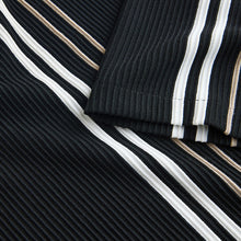 Load image into Gallery viewer, Black and Neutral Smart Vertical Stripe T-Shirt