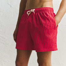 Load image into Gallery viewer, Coral Pink Textured 5 Inch Swim Shorts
