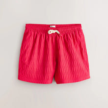 Load image into Gallery viewer, Coral Pink Textured 5 Inch Swim Shorts