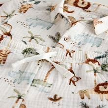 Load image into Gallery viewer, Ecru Safari Set Short Sleeve Double Cloth Shirt & Shorts Set (3mths-6yrs)