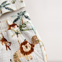 Load image into Gallery viewer, Ecru Safari Set Short Sleeve Double Cloth Shirt & Shorts Set (3mths-6yrs)