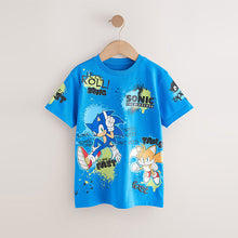 Load image into Gallery viewer, Blue Graffiti Sonic T-Shirt (3-10yrs)