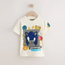 Load image into Gallery viewer, Ecru Sequin Sonic T-Shirt (3-12yrs)