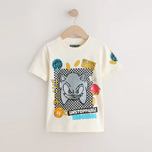 Load image into Gallery viewer, Ecru Sequin Sonic T-Shirt (3-12yrs)