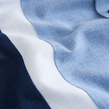 Load image into Gallery viewer, Blue/Navy Colourblock Stripe Short Sleeve Smart Shirt (3-12yrs)