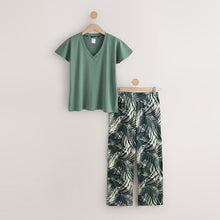 Load image into Gallery viewer, Khaki Green Short Sleeve Pyjamas